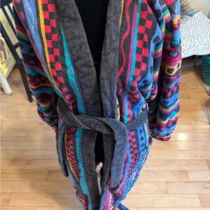 Bill Blass Multicolor Geometric Robe vintage